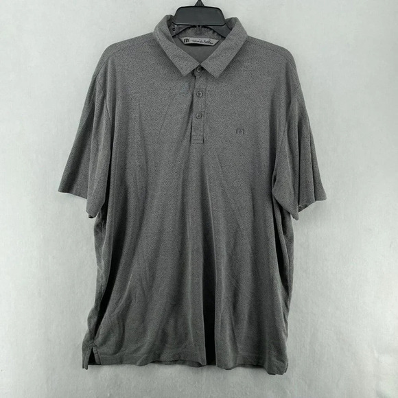 Travis Mathew Other - Travis Mathew Polo Shirt Men's Sz XL Gray Polka Dot 3-Button Embroidered Logo